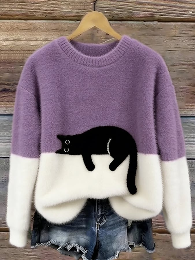 Lorea | Sweater with cat print
