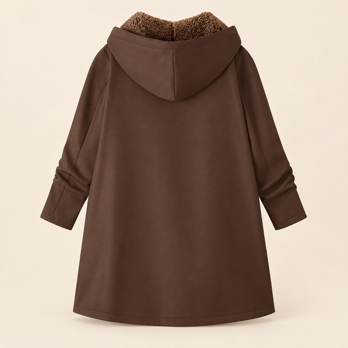 The Britta Sherpa Coat in Coffee Brown