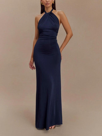Chellie™ Slinky Halter Maxi Dress
