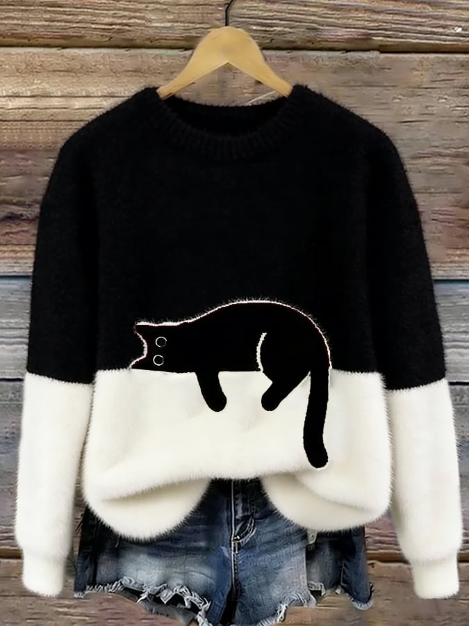 Lorea | Sweater with cat print