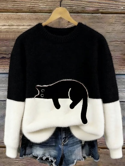 Lorea | Sweater with cat print