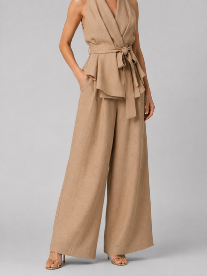 Amelia | Wrap Top & Wide-Leg Pants Set
