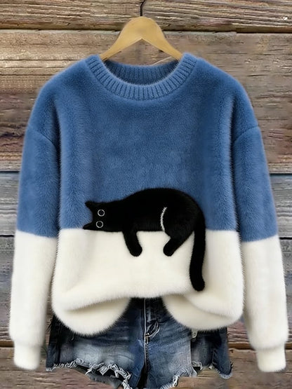 Lorea | Sweater with cat print