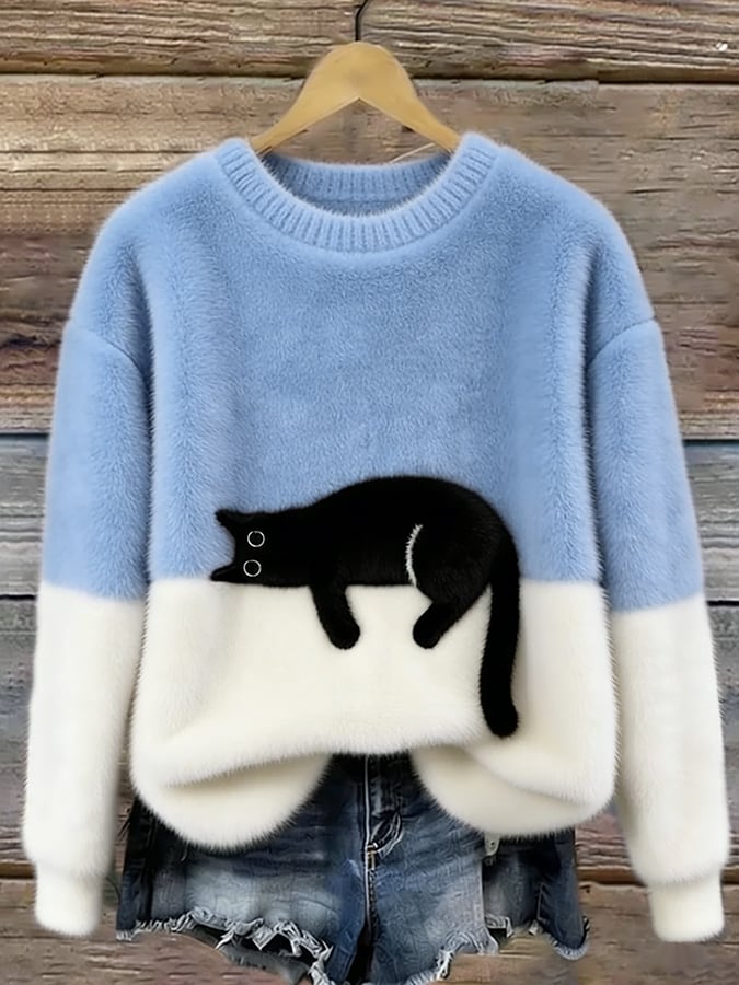 Lorea | Sweater with cat print