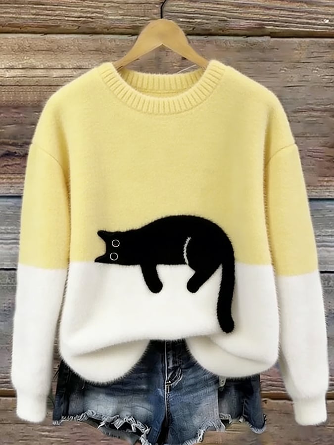 Lorea | Sweater with cat print