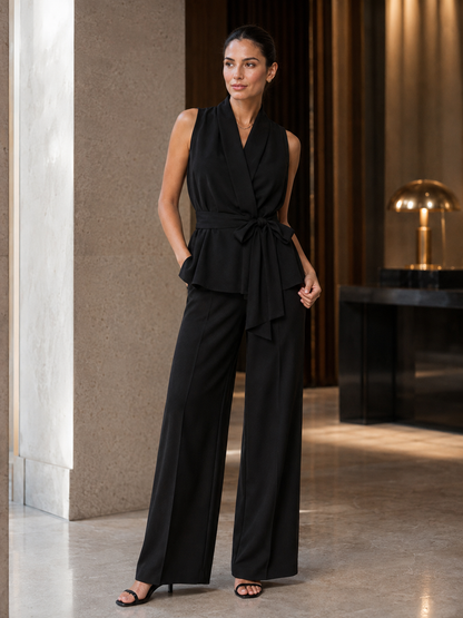 Amelia | Wrap Top & Wide-Leg Pants Set