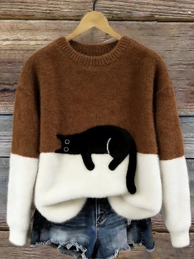 Lorea | Sweater with cat print