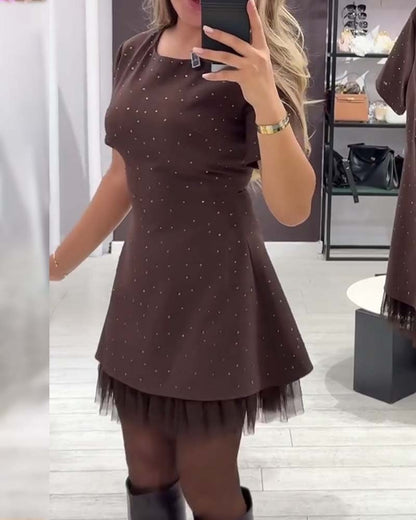 Cassie - A-Line Patchwork Dress