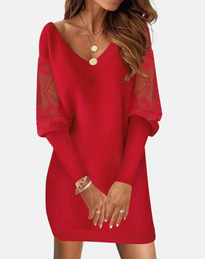 Noemi™ | Elegant Lace Sleeve Dress