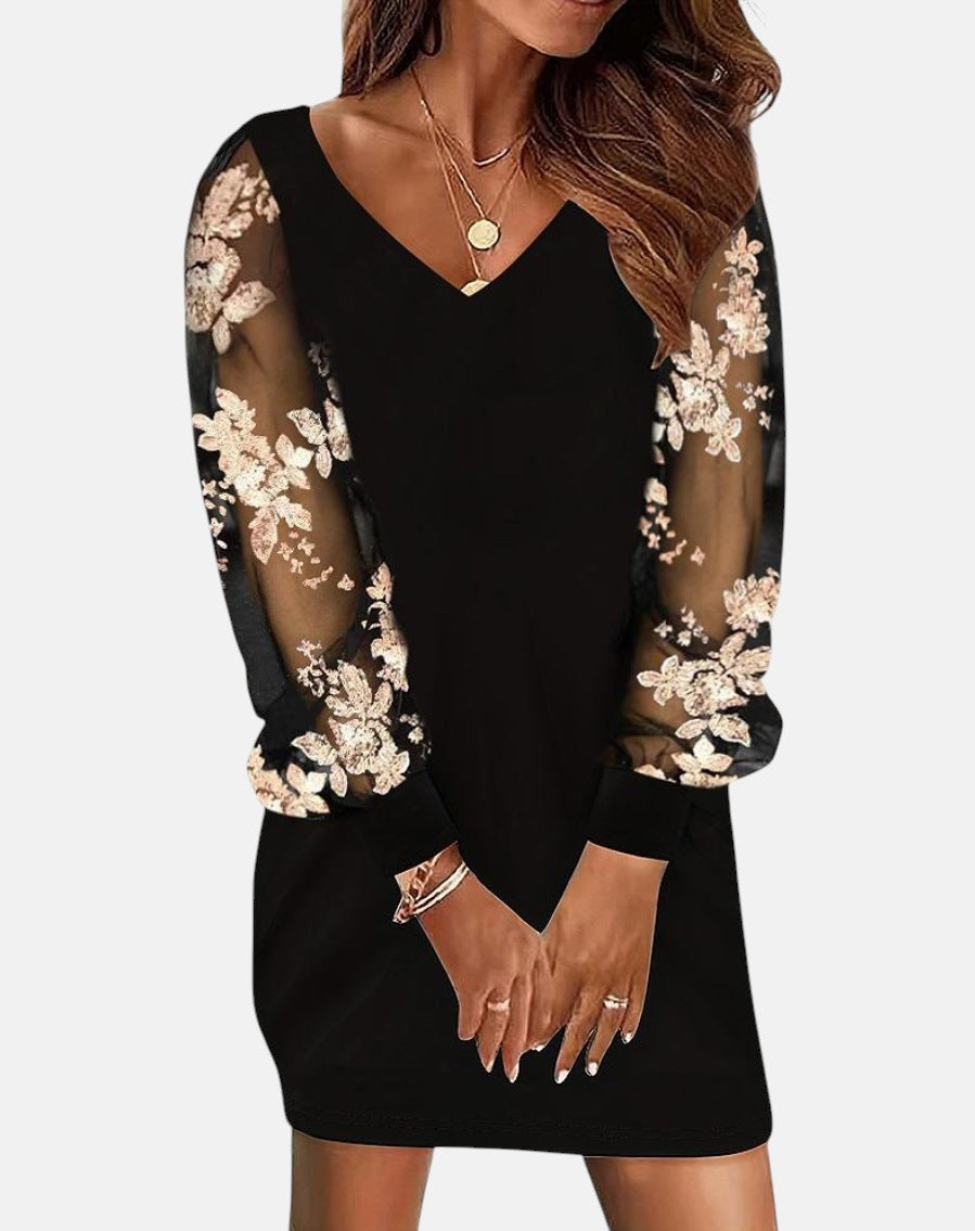Noemi™ | Elegant Lace Sleeve Dress