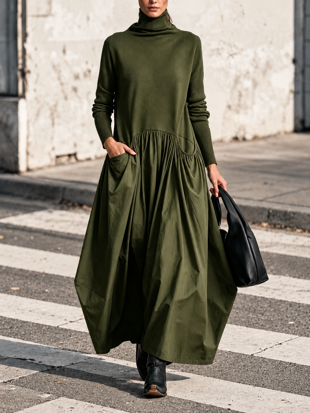Ingrid | Turtleneck Maxi Dress