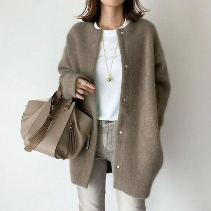 Women's Loose Fit Knitted Cardigan Jacket