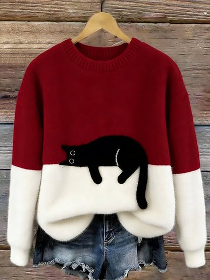 Lorea | Sweater with cat print