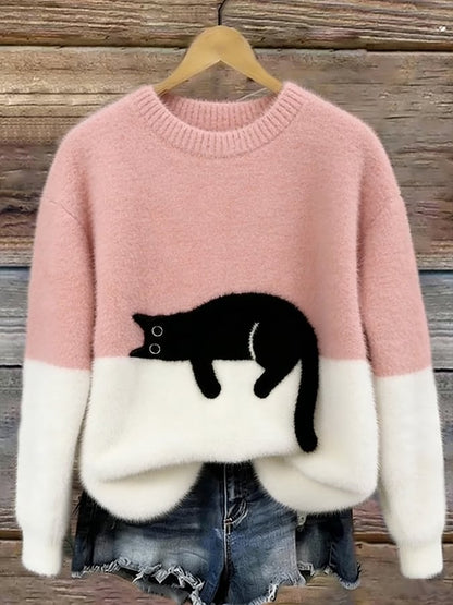 Lorea | Sweater with cat print