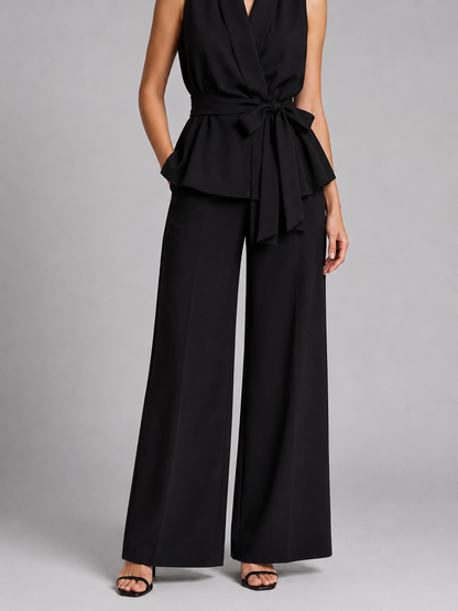 Amelia | Wrap Top & Wide-Leg Pants Set