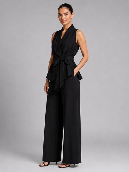 Amelia | Wrap Top & Wide-Leg Pants Set