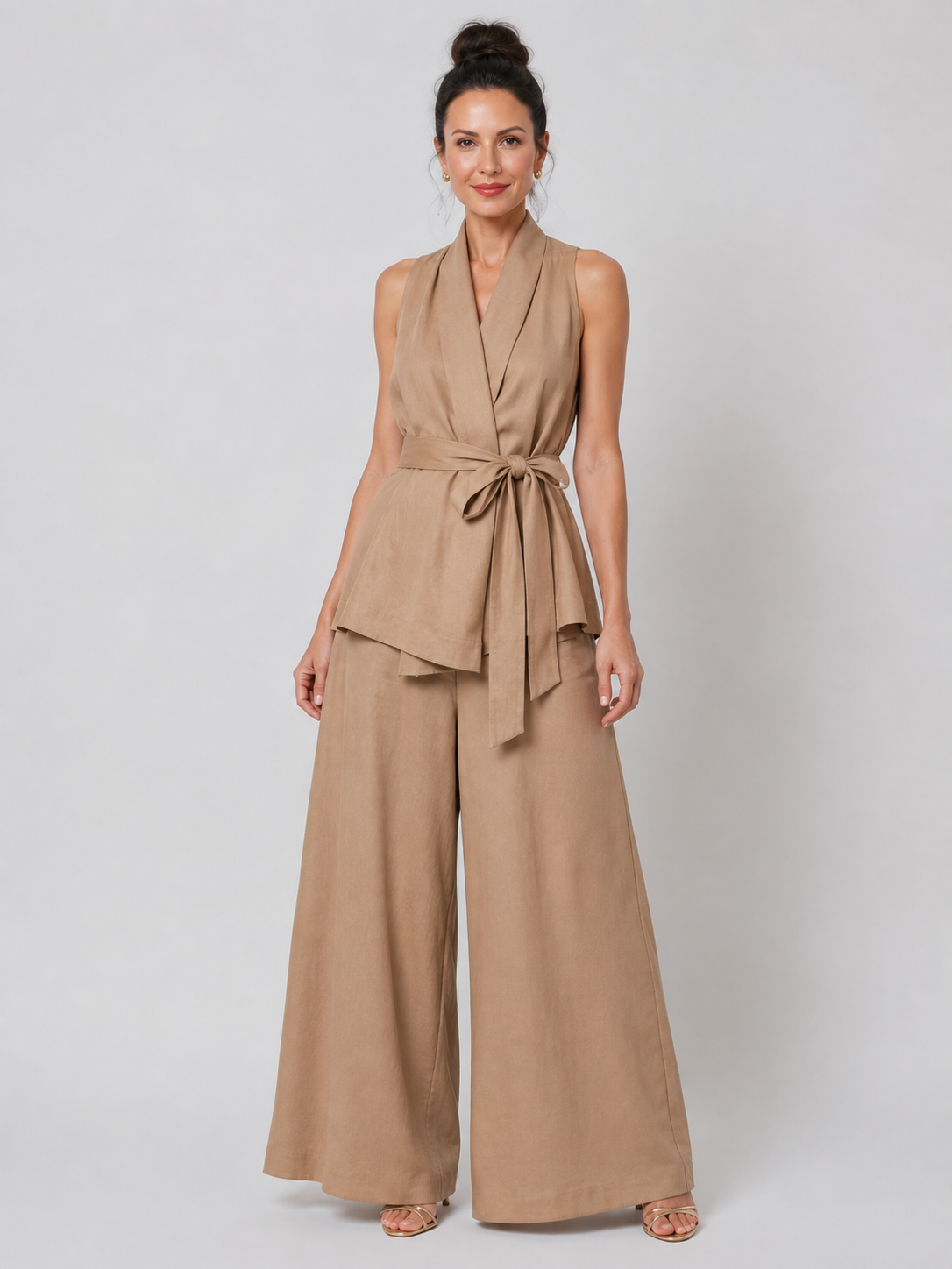 Amelia | Wrap Top & Wide-Leg Pants Set