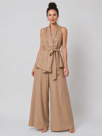 Amelia | Wrap Top & Wide-Leg Pants Set
