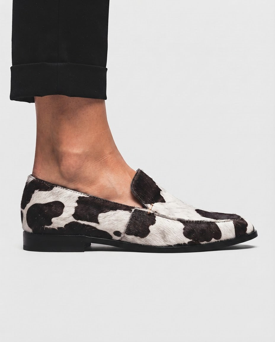 Bella | Comfortable Cow Print Loafers