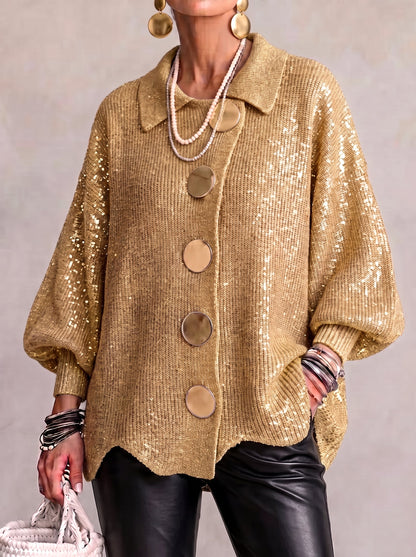 Isadora | Oversized Collared Cardigan