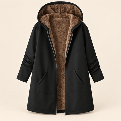 The Britta Sherpa Coat in Black
