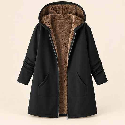 The Britta Sherpa Coat in Black