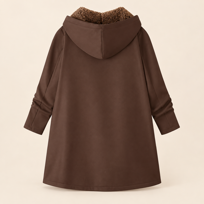 The Britta Sherpa Coat in Coffee Brown