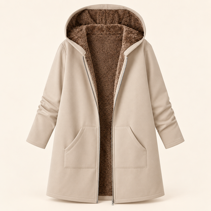 The Britta Sherpa Coat in Khaki