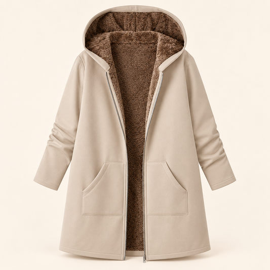 The Britta Sherpa Coat in Khaki