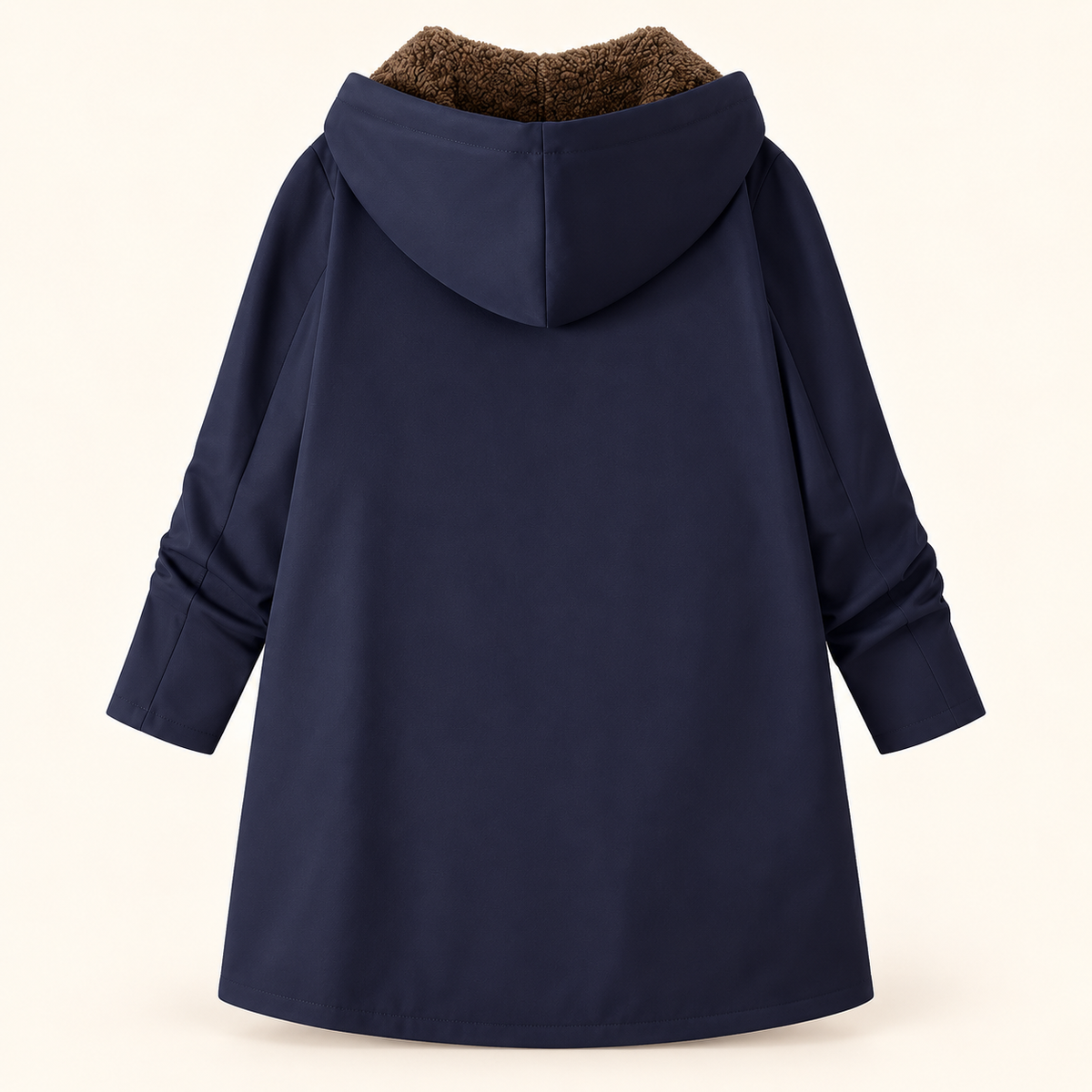 The Britta Sherpa Coat in Navy Blue